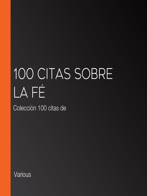Cover image for 100 citas sobre la fé